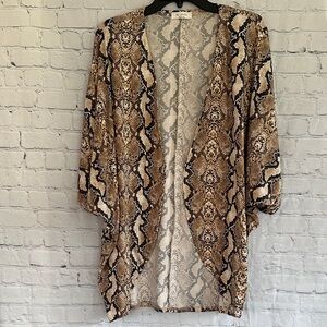 Blumin Snake Print Kimono Cardigan